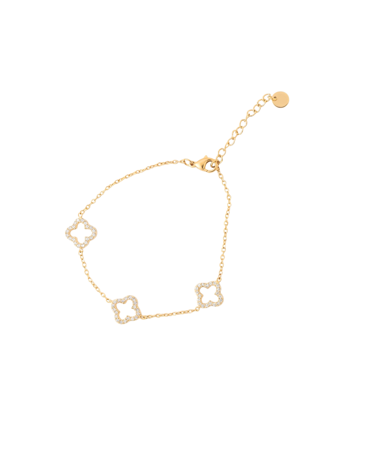 BRACELET TRÈFLE STRASS