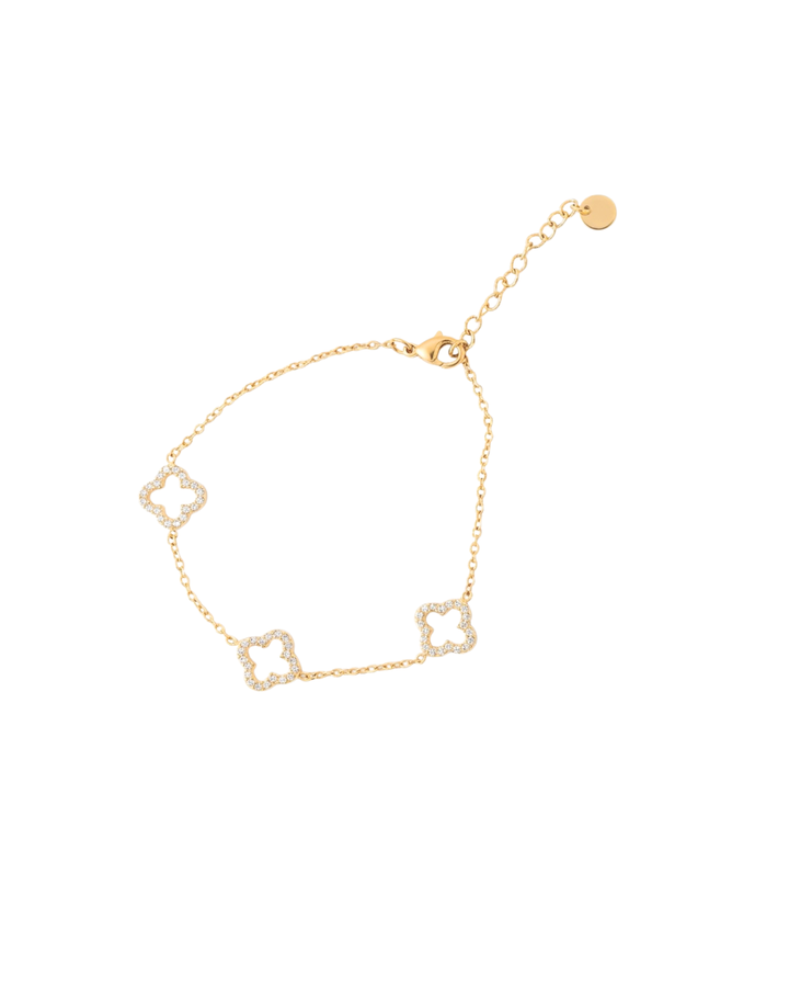 BRACELET TRÈFLE STRASS