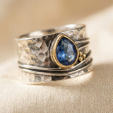 Bague avec Accent en Argent et Or — Groumia