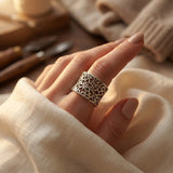 Bague en Filigrane Argenté Ornée — Groumia