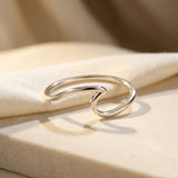 Bague Ouverte Minimaliste en Argent — Groumia