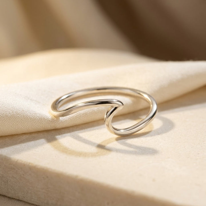 Bague Ouverte Minimaliste en Argent — Groumia