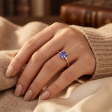 Bague Solitaire en Or et Améthyste — Groumia