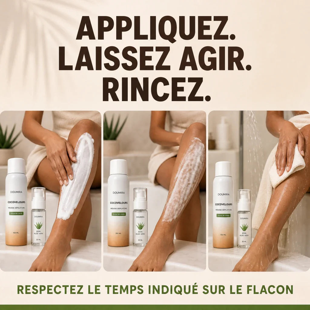 Groumia CocoVelours™ – Mousse dépilatoire sans rasoir