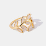 Bague Motif Feuille d'Or — Groumia