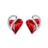 Boucles d'oreilles en rubis cœur infini — Groumia