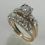 Bague Vintage en Or Pailleté — Groumia