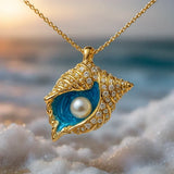 Collier en Coquillage Perlé Rayonnant | Or — Groumia