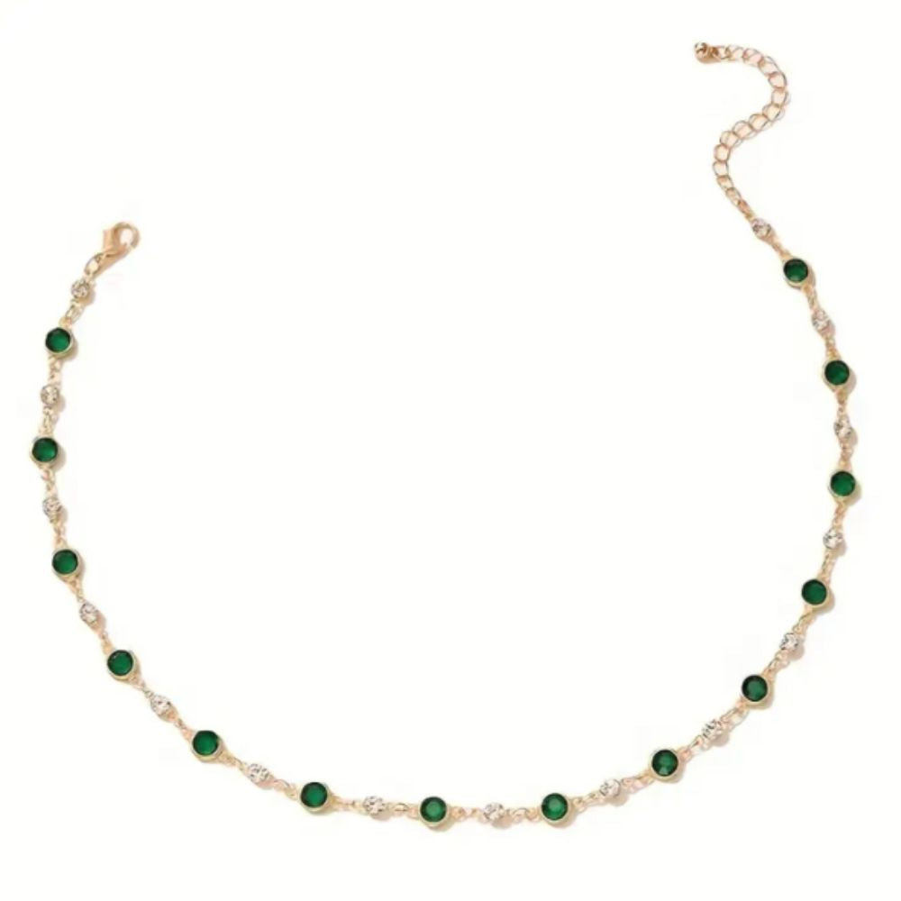 Collier Pendentif Vert Émeraude — Groumia