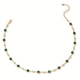 Collier Pendentif Vert Émeraude — Groumia