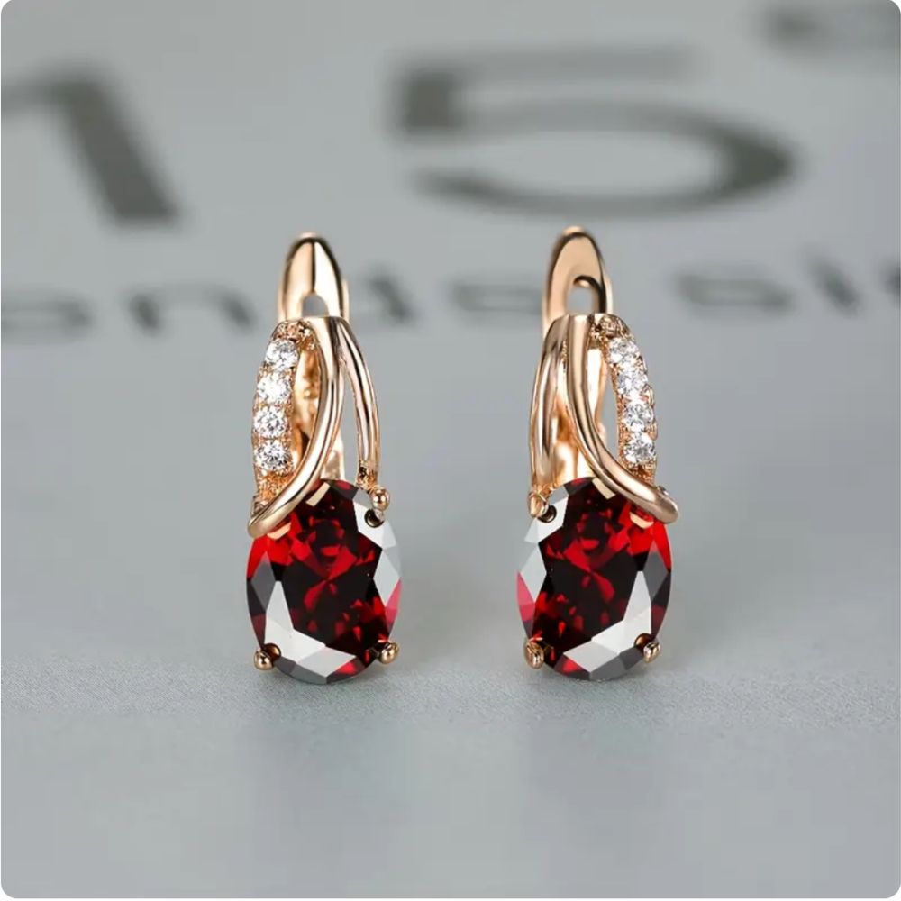 Boucles d'oreilles Veressa Ruberine — Groumia
