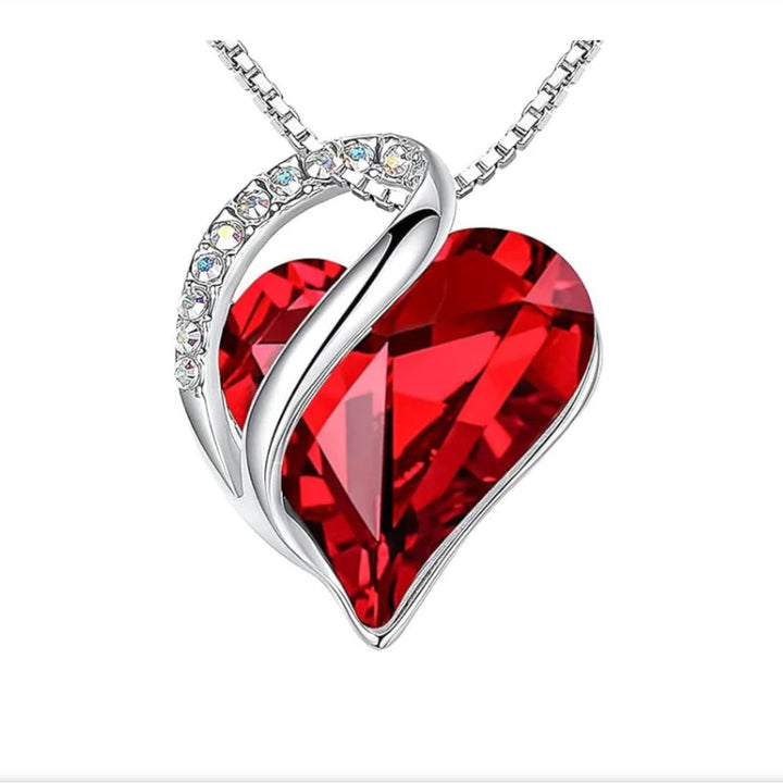 Collier Infini en Rubis Cœur — Groumia
