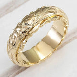 Bague Fleur en Or Antique — Groumia