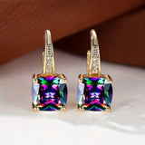 Boucles d'oreilles en anneau de pierre mystique — Groumia