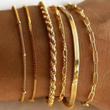 Ensemble de Bracelets en Or Classique Isabella — Groumia