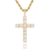 Collier Croix en Diamant Classique — Groumia