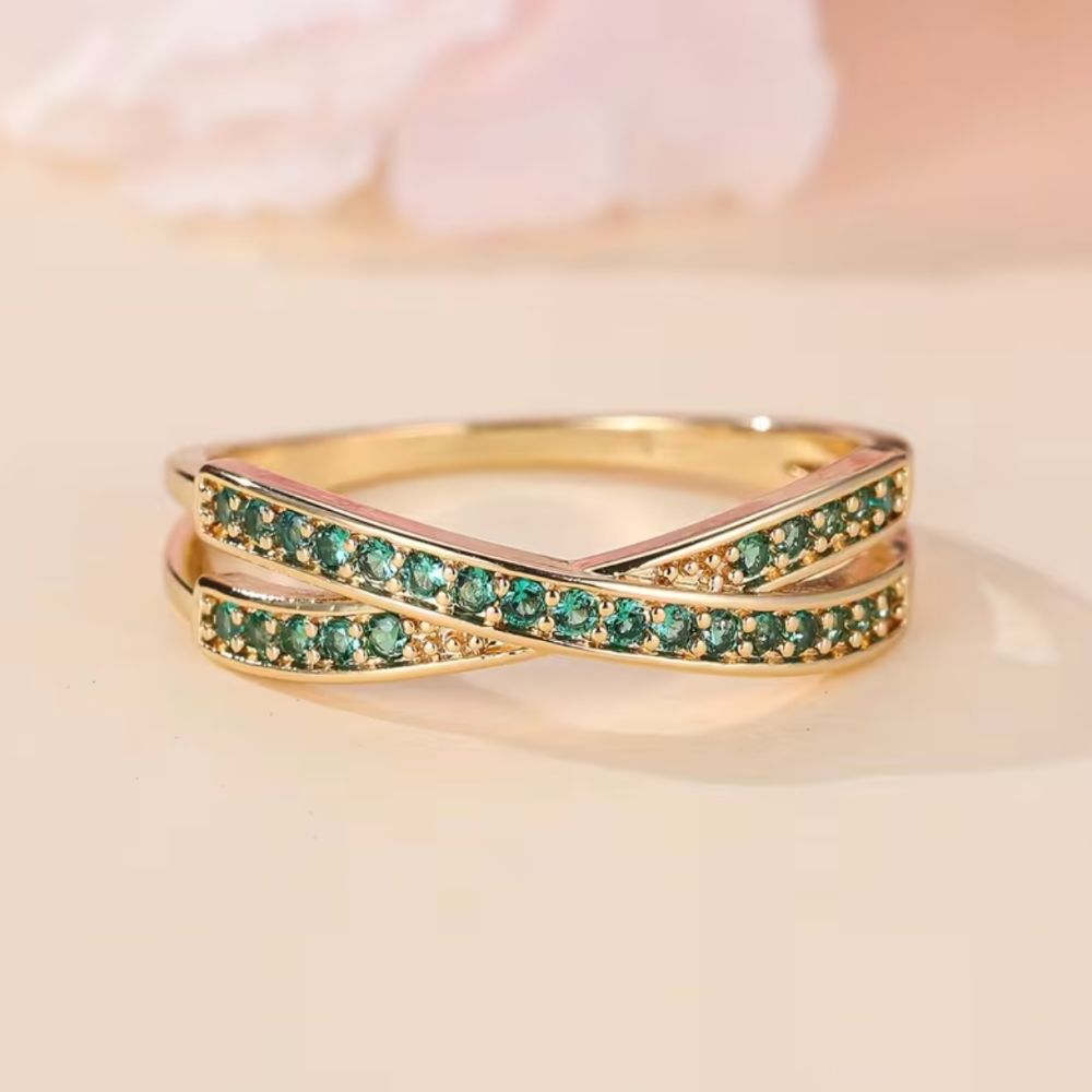 Bague Émeraude Flow — Groumia