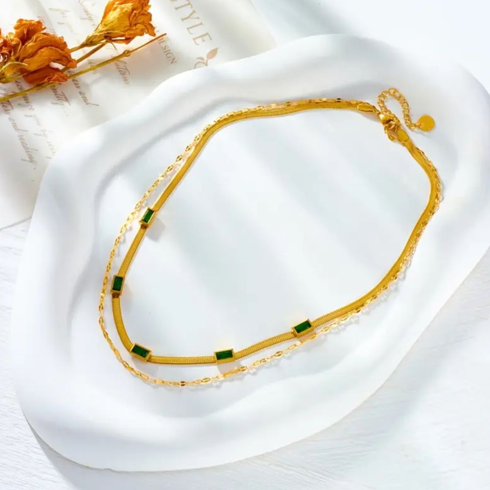 Collier Rétro Double Couche Sorella Gem — Groumia