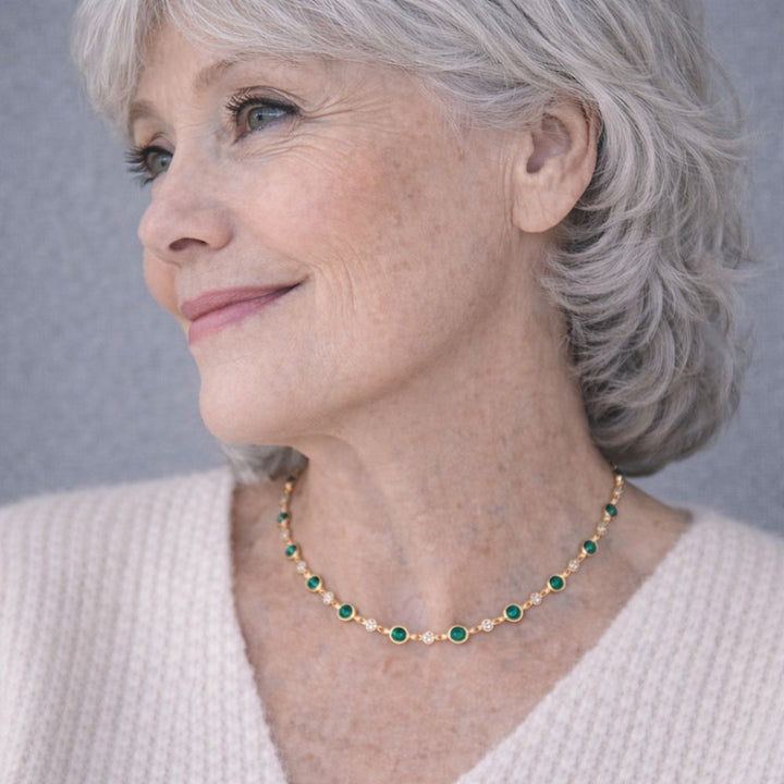 Collier Pendentif Vert Émeraude — Groumia