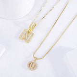 Collier Initial en Pave — Groumia