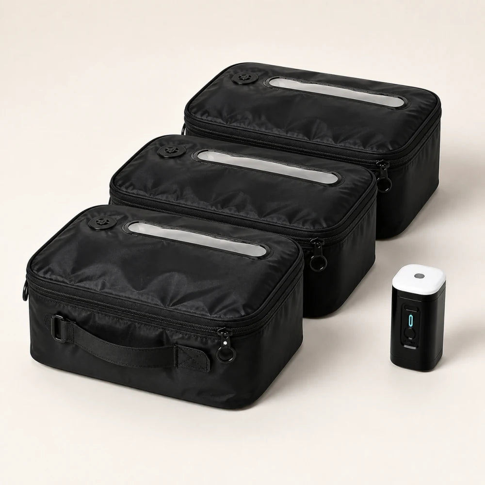 Trois sacs de compression 10 L et une pompe électrique offerts